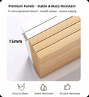 2x bedside table set light wood grain drawers metal slides bedroom furniture-8