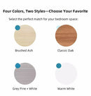 2x bedside table set light wood grain drawers metal slides bedroom furniture-9