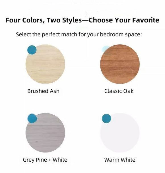 2x bedside table set wooden drawers lockable storage bedroom furniture