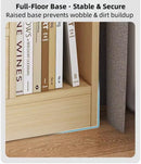 2x Bedside table set modern minimalist lockable drawer open storage unit-7