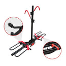 2 Bicycle Bike Rack Rear Car Carrier 2" Hitch Mount Platform Foldable-3