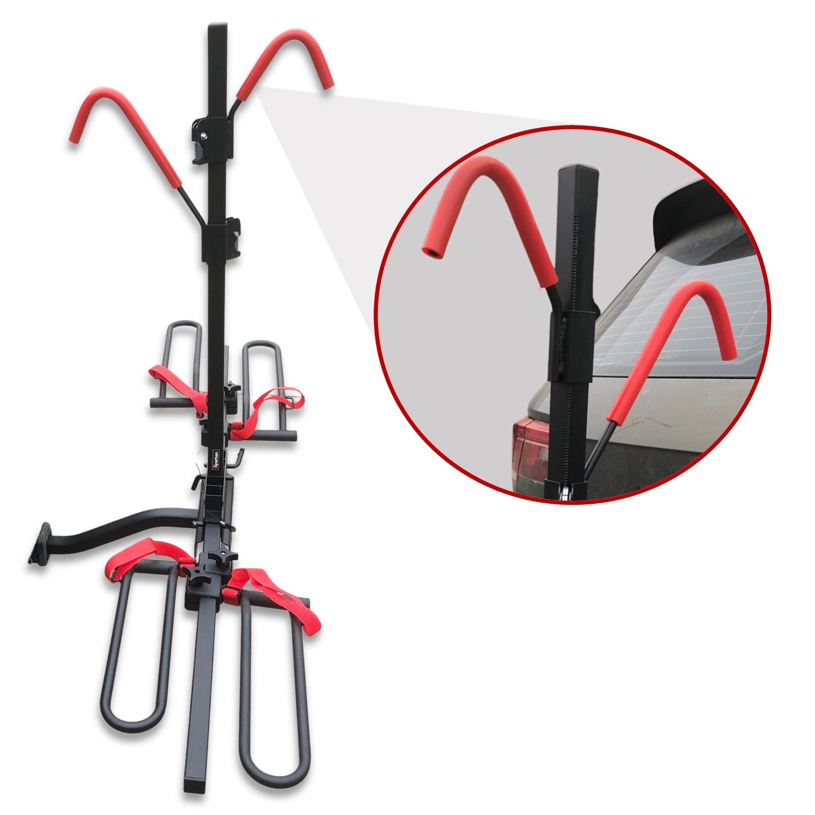 2 Bicycle Bike Rack Rear Car Carrier 2" Hitch Mount Platform Foldable
