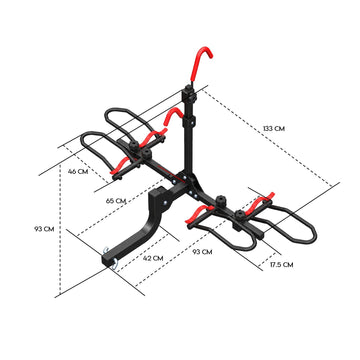 2 Bike Rack for Car SUV Rear Bicycle Holder Carrier Hitch Mount Platform Holder - 0