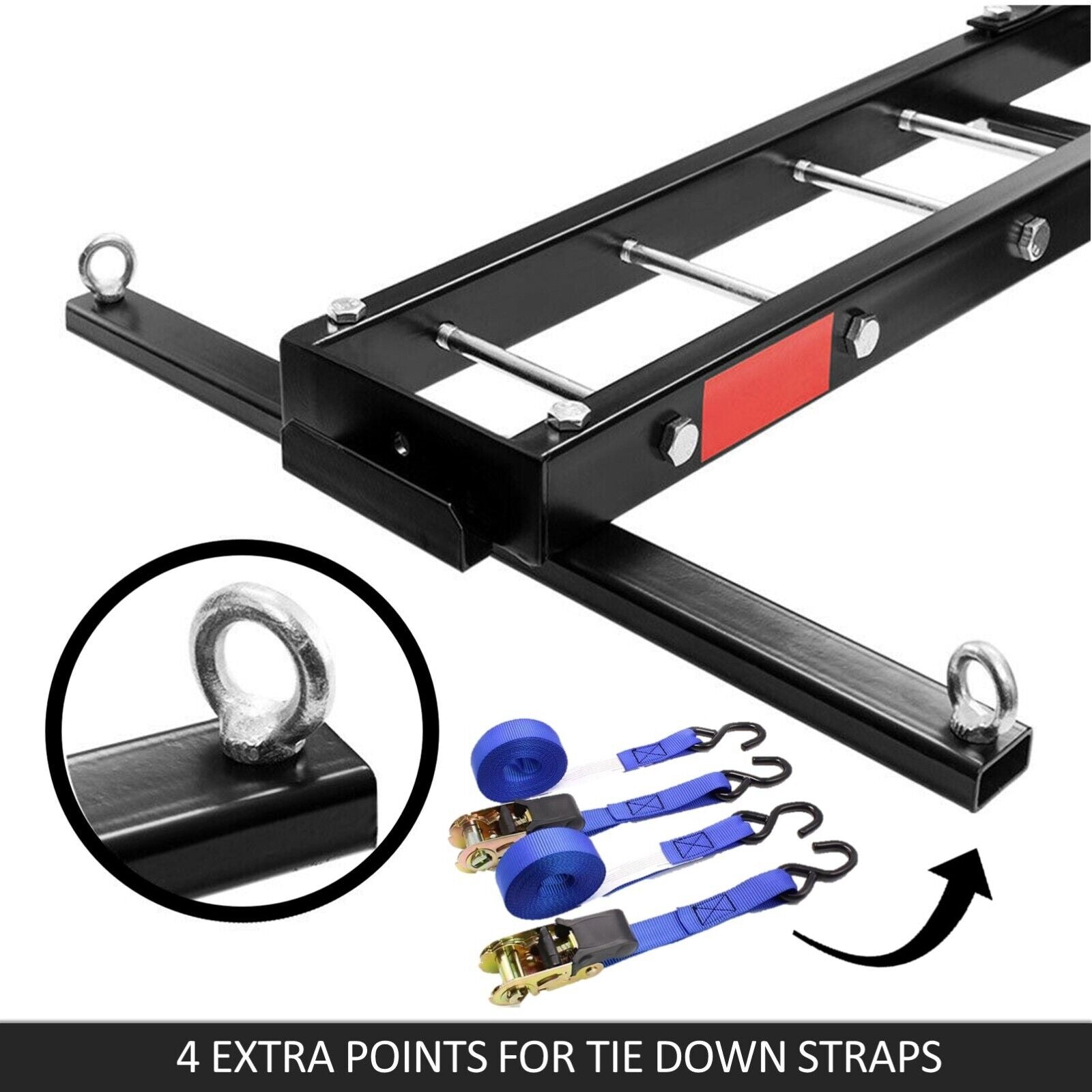 Motorcycle Motorbike Carrier Rack Towbar Arm Rack Dirt Bike Ramp Brake Lights - 0