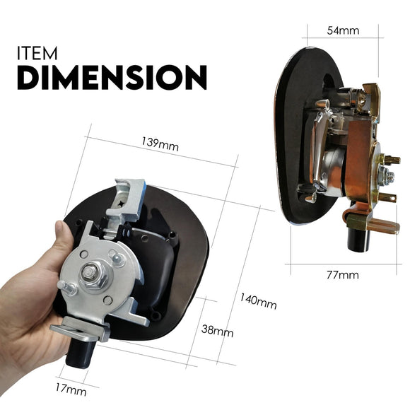 Black Whale Tail T Handle Lock Latch/Compression Lock Trailer Ute Toolbox