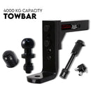 Adjustable Tow Bar Hitch Black Towbar Ball-1
