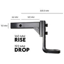 Adjustable Tow Bar Hitch Black Towbar Ball-8