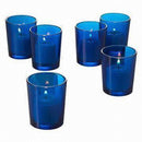 40 Pack Blue Glass Votive Tealight Candle Holders House Party Centerpiece Xmas Wedding Decor Glass Candlestick Party Decorations Bridal Baby Shower Event-5