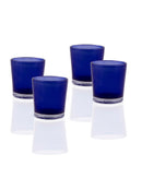 40 Pack Blue Frosted Glass Votive Tealight Candle Holders House Party Centerpiece Xmas Wedding Decor Glass Candlestick Party Decorations Bridal Baby Shower Event-4