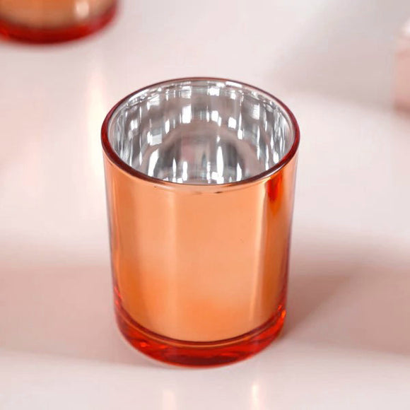 20 Pack Copper Votive Tealight Candle Holders Valentines Day Mercury  Wedding Decor Glass Candlestick Party Decorations Bridal Baby Shower Event