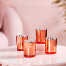 20 Pack Copper Votive Tealight Candle Holders Valentines Day Mercury  Wedding Decor Glass Candlestick Party Decorations Bridal Baby Shower Event-3