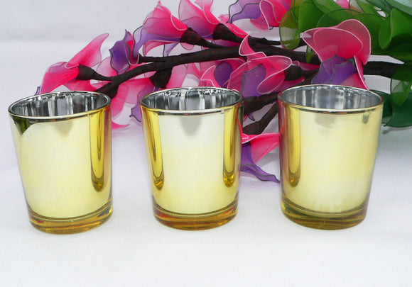 40 Pack Gold Votive Tealight Candle Holders Valentines Day Mercury  Wedding Decor Glass Candlestick Party Decorations Bridal Baby Shower Event