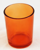 10 Pack Orange Glass Votive Tealight Candle Holders House Party Centerpiece Xmas Wedding Decor Glass Candlestick Party Decorations Bridal Baby Shower Event-7