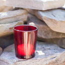 10 Pack Red Glass Votive Tealight Candle Holders House Party Centerpiece Xmas Wedding Decor Glass Candlestick Party Decorations Bridal Valentines Event-2