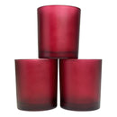 10 Pack Red Frosted Glass Votive Tealight Candle Holders Valentines Day Xmas Wedding Decor Glass Candlestick Party Decorations Bridal Baby Shower Event-4