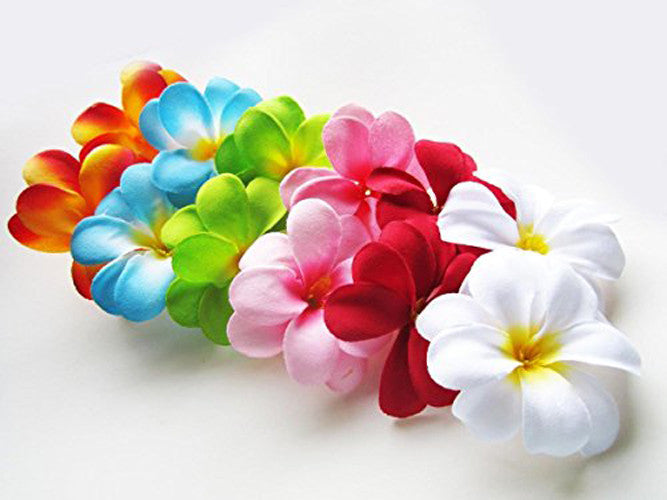 1 Set of 20 LED Tropical Bright Colous Frangipani Flower Battery String Lights Christmas Gift Home Wedding Party Decoration Outdoor Table Centrepiece - 0