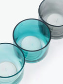 20 Pack Turquoise Glass Votive Tealight Candle Holders House Party Centerpiece Xmas Wedding Decor Glass Candlestick Party Decorations Bridal Baby Shower Event-3