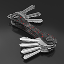 KeySmart Orginal - Compact Key Holder and Keychain Organiser (Up to 8 Keys) - Red Forged Carbon-5