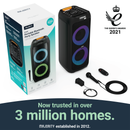 Majority P300 - Party Speaker 300W Bluetooth Karaoke-DJ-Party-PA System - Black-7