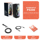 Majority PS200 - Party Speaker 100w Bluetooth Karaoke-DJ-Party-PA System - Black-2