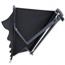 2.92m Black Fabric/Dark Grey Frame Manual Retractable Folding Arm Awning-2