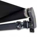 2.92m Black Fabric/Dark Grey Frame Manual Retractable Folding Arm Awning-3