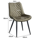 Tyler Fabric Chair (Set of 2) - Olive Green-3