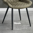 Tyler Fabric Chair (Set of 2) - Olive Green-6