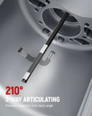 Two-Way Articulating Borescope Camera with Light, 0.25in Slim Probe, Industrial Endoscope Inspection Camera with Light, 5.3FT Flexible Snake Scope for Automotive, HVAC and Aircraft Mechanics-8