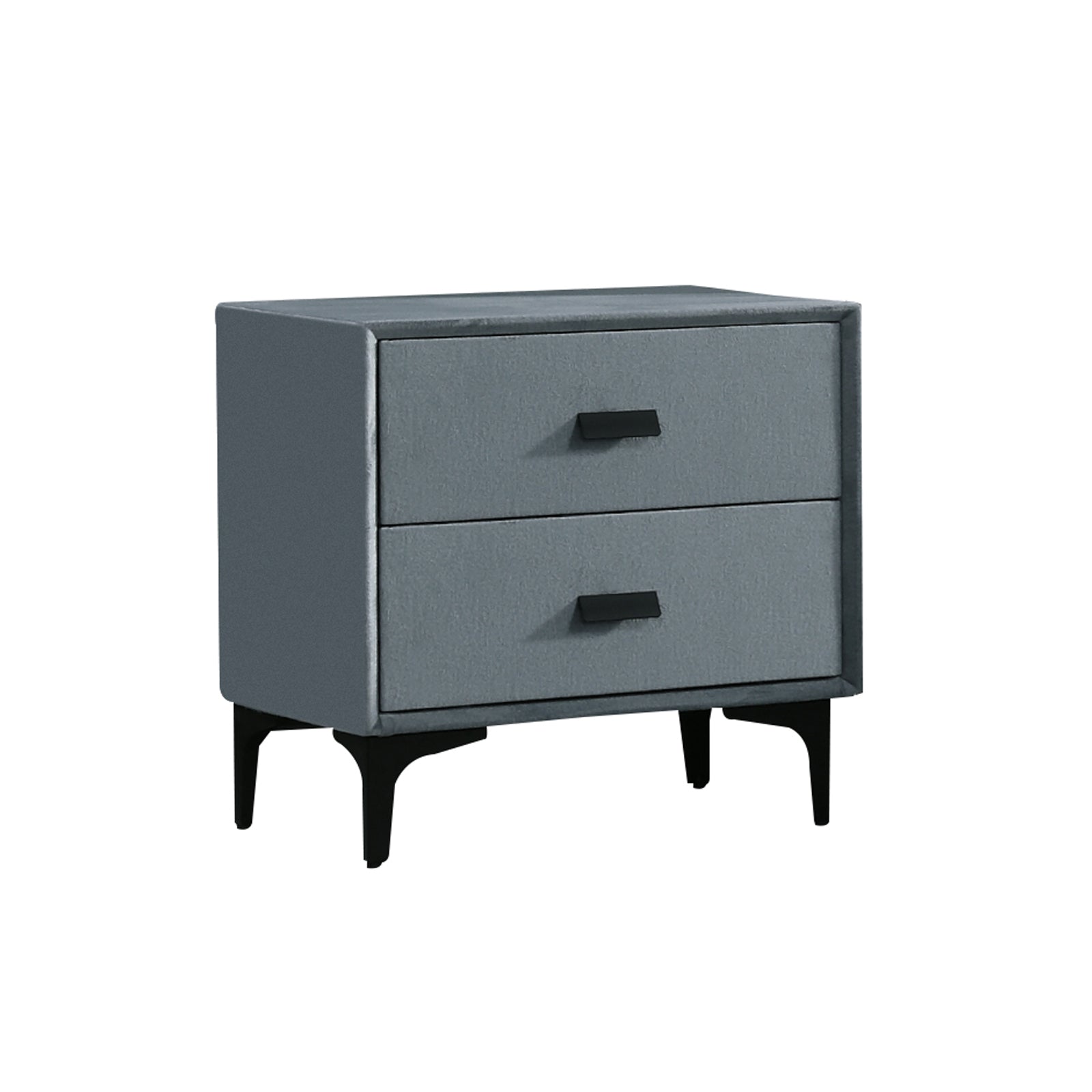 Estella Queen Fabric 4pc Bedroom Suite With Linear Division & Button Studding Headboard