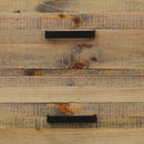 4 Pieces Bedroom Suite Double Size in Solid Wood Antique Design Light Brown Bed, Bedside Table & Tallboy-8