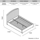 Camelia Double Size Bed Frame Pink Velvet Upholstery High Headboard Quality Slats Metal Structure-7