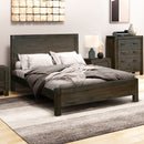 Bed Frame Double Size in Solid Wood Veneered Acacia Bedroom Timber Slat in Chocolate-1