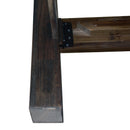 Bed Frame Double Size in Solid Wood Veneered Acacia Bedroom Timber Slat in Chocolate-10