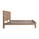 Bed Frame Single Size in Solid Wood Veneered Acacia Bedroom Timber Slat in Oak-4