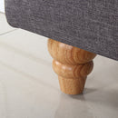 Bed Head Queen Size French Provincial Headboard Upholsterd Fabric Charcoal-2