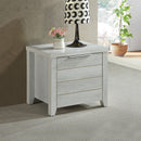 Bedside Table 2 drawers Storage Table Night Stand MDF in White Ash-1