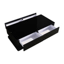 Stylish Coffee Table High Gloss Finish in Shiny Black Colour with 4 Drawers Storage-3