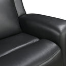 3 Seater Electric Leather/PVC Black Recliner-4