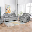 3-2 Seater Finest Grey Fabric Recliner Sofa Sturdy Construction Metal Mechanism-1