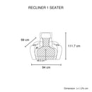 3-1-1 Seater Electric Air Leather Dark Grey Recliner Set-8