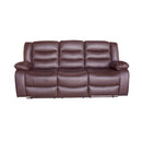 3+2+1 Seater Recliner Sofa In Faux Leather Lounge Couch in Brown-9