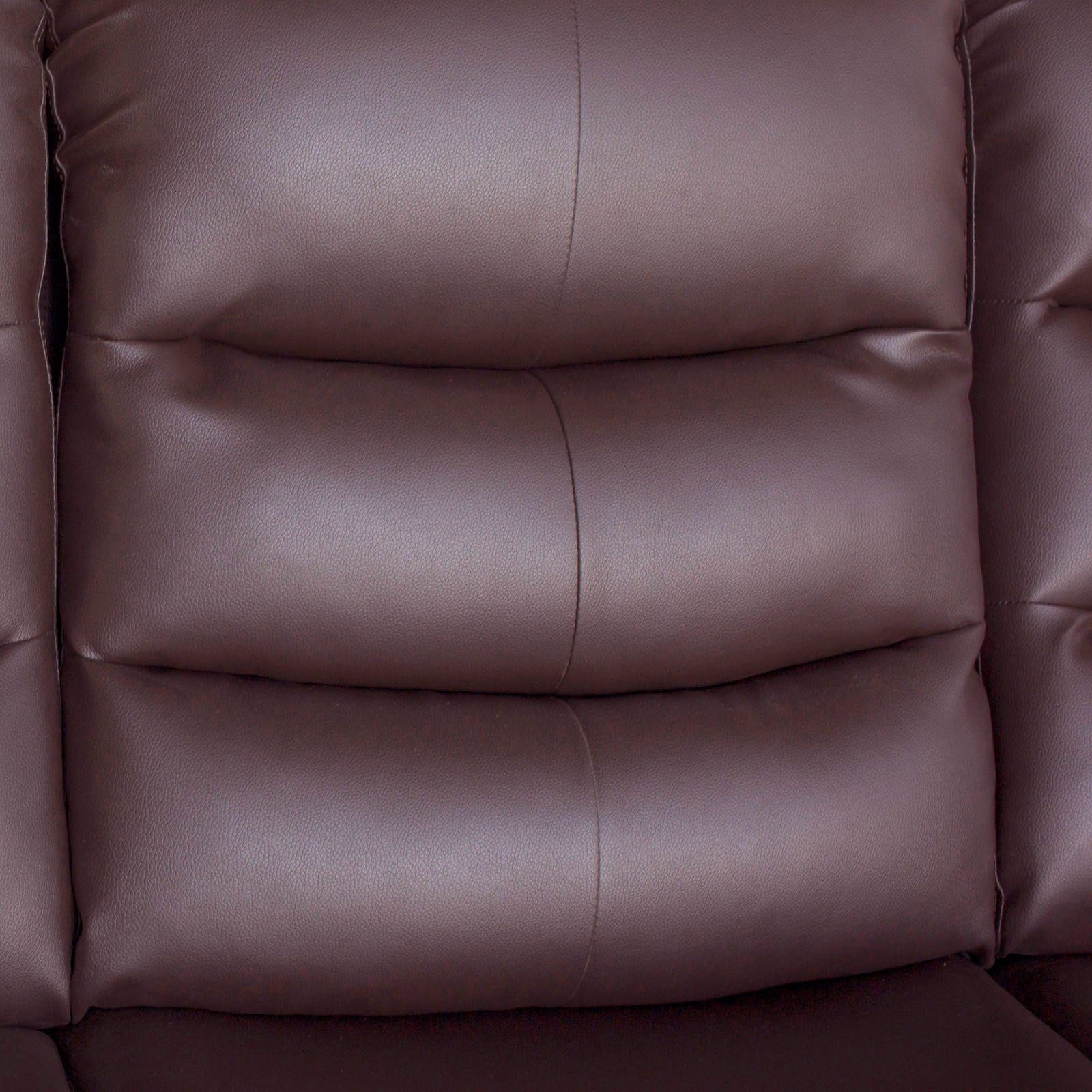 3+2+1 Seater Recliner Sofa In Faux Leather Lounge Couch in Brown