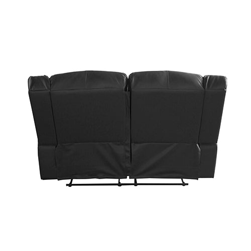 3+2 Seater Recliner Sofa In Faux Leather Lounge Couch in Black - 0