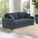 2+3 Seater Sofa Set Polyester Charcoal Fabric Multilayer Two Pillows Individual Pocket Spring-1