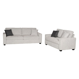 Milano 3-2 Seater Sofa Set Polyester Fabric Multilayer Two Pillows Attached Individual Pocket Spring - 0