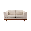 3+2+1 Seater Sofa Beige Fabric Lounge Set for Living Room Couch with Wooden Frame-3