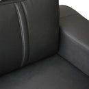 Lounge Set Luxurious 6 Seater Faux Leather Corner Sofa Living Room Couch in Black with 2x Ottomans-6