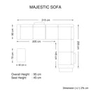 Lounge Set Luxurious 6 Seater Faux Leather Corner Sofa Living Room Couch in Black with 2x Ottomans-8