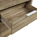 Tallboy with 5 Storage Drawers Natural Wood like MDF in Oak Colour-5